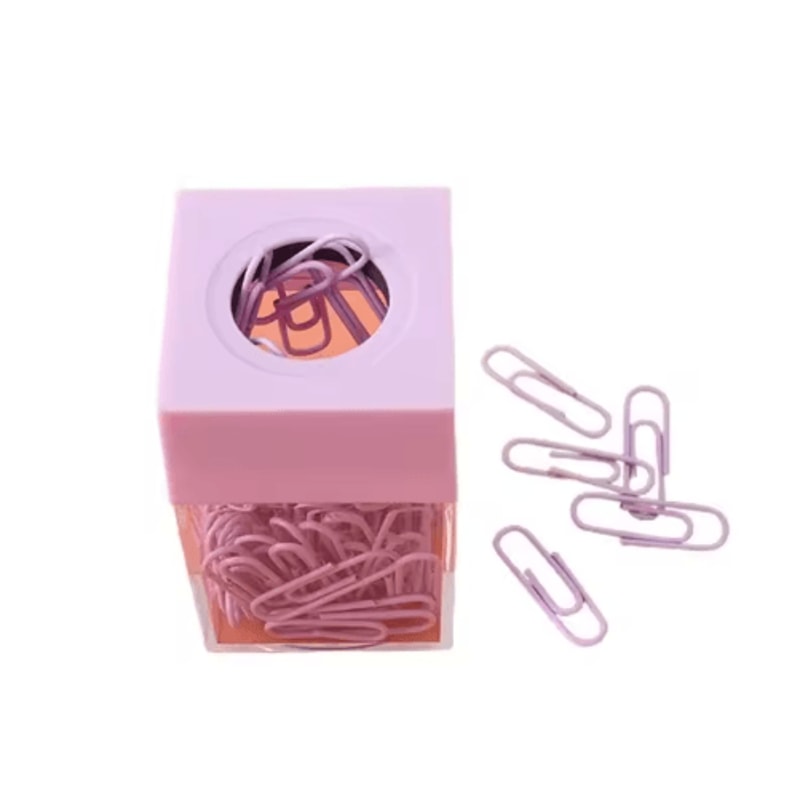 Cute Magnetic Paper Clip Holder Desk Organizer With Clips 3