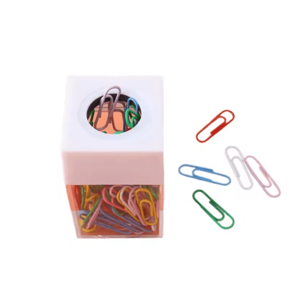 Cute Magnetic Paper Clip Holder Desk Organizer With Clips 5