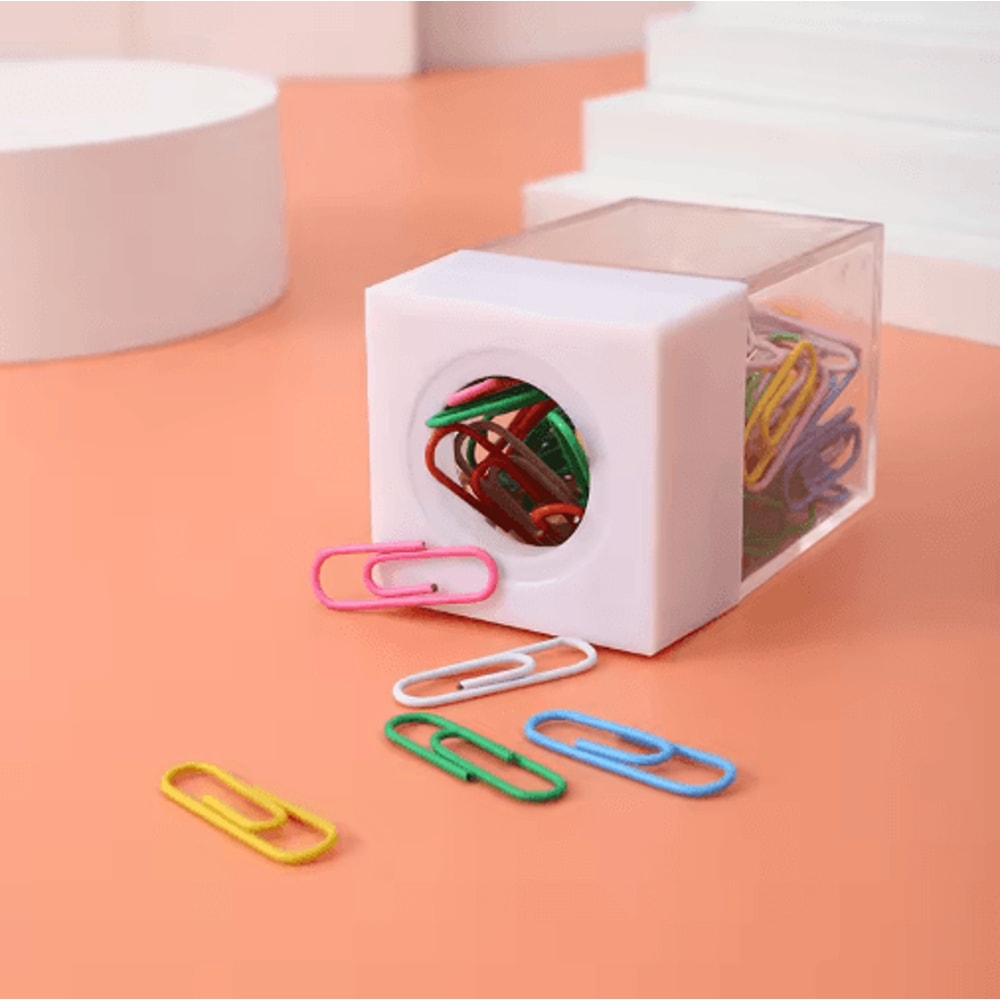 Cute Magnetic Paper Clip Holder Desk Organizer With Clips 9