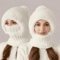 3 In 1 Winter Hat With Ear Flaps Fleece Lined Knitted Cap Set 3