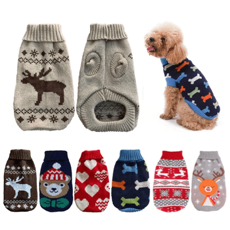 Warm Knitted Winter Dog Sweater For Small And Medium Dogs 0