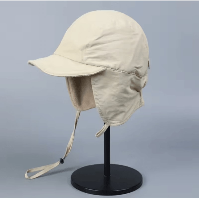 Japanese Retro Velvet Pilot Hat Windproof Winter Bomber Cap 1