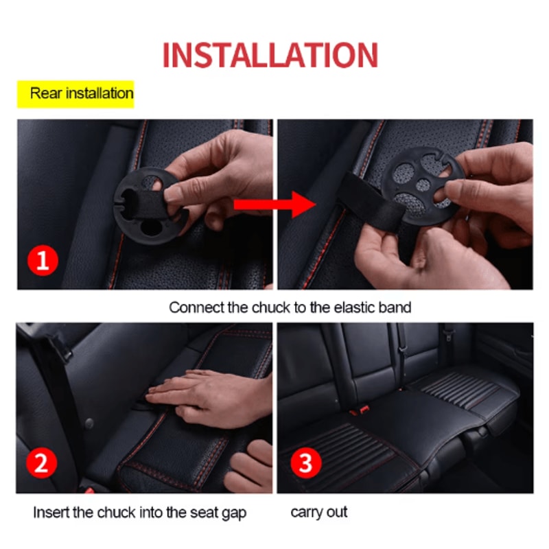 SEAMETAL PU Leather Universal Car Seat Cushion Protector 7