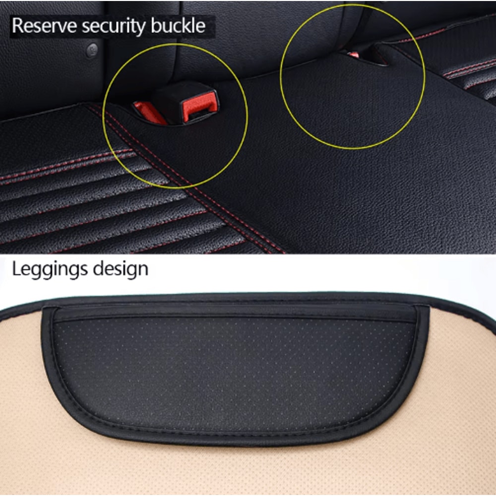 SEAMETAL PU Leather Universal Car Seat Cushion Protector 8