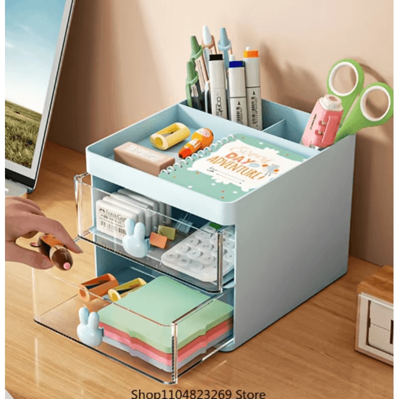 Compact Small Desk Organizer With Drawer For Office And Vanity 7