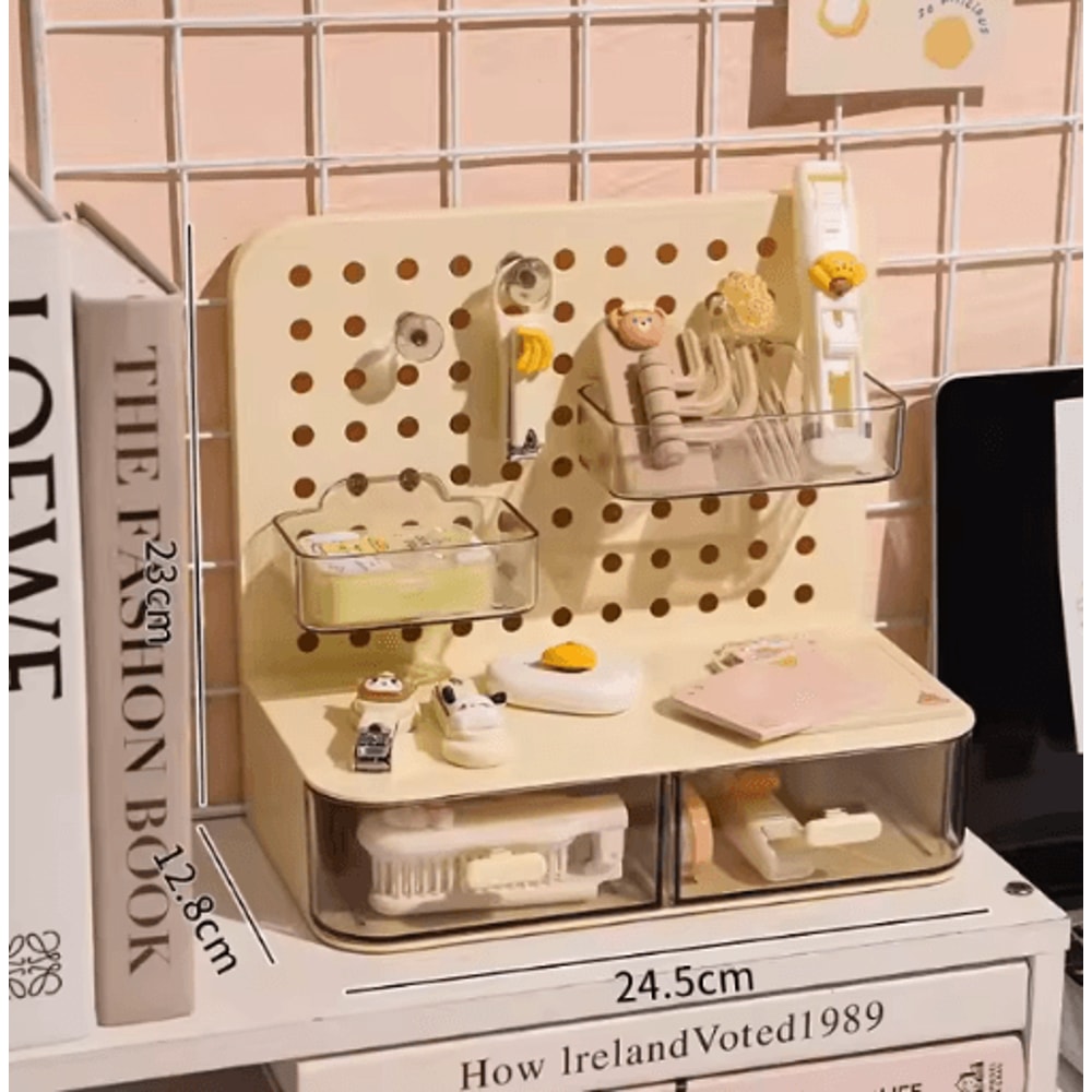 Large Capacity Desktop Perforated Board Drawer Style Organizer 2