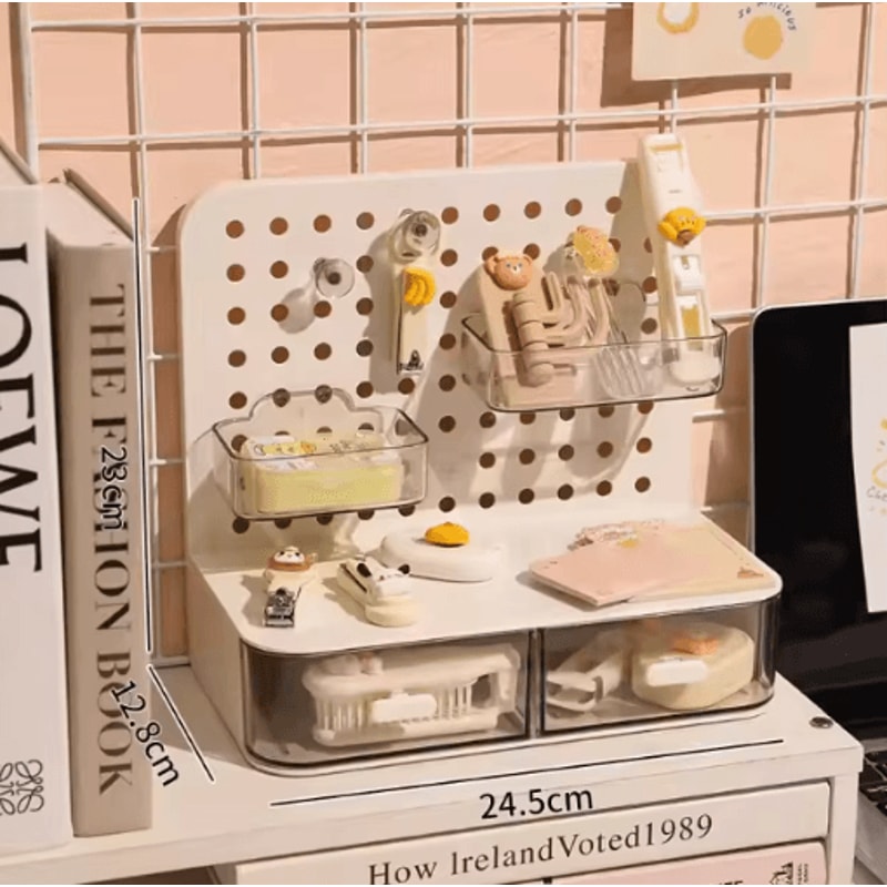 Large Capacity Desktop Perforated Board Drawer Style Organizer 6