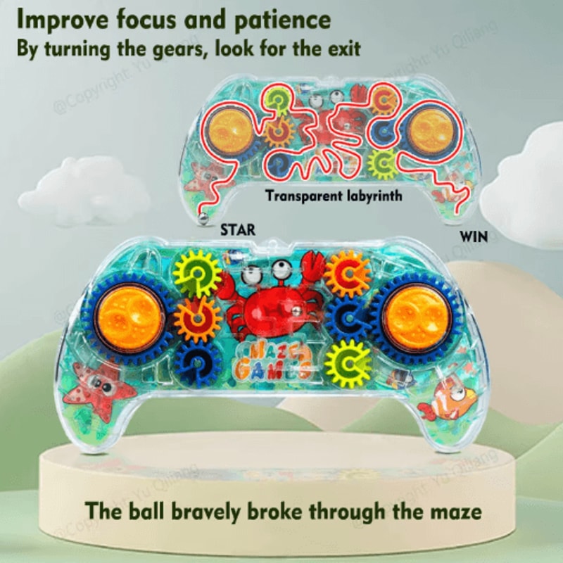 Intelligence Maze Gear Track Ball Logic Training Toy 4