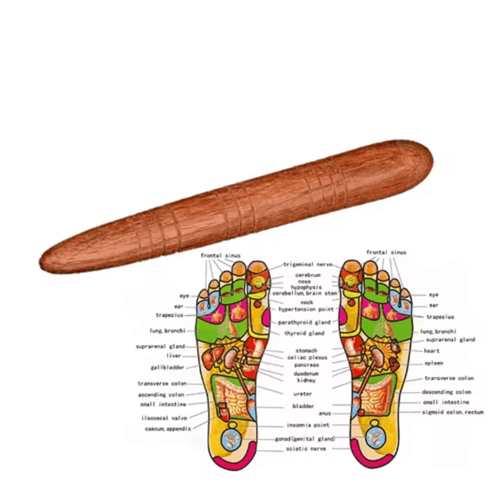 Natural Wooden Foot And Body Massage Stick For Reflexology And Muscle Relief 2