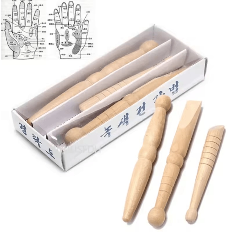 Natural Wooden Foot And Body Massage Stick For Reflexology And Muscle Relief 0