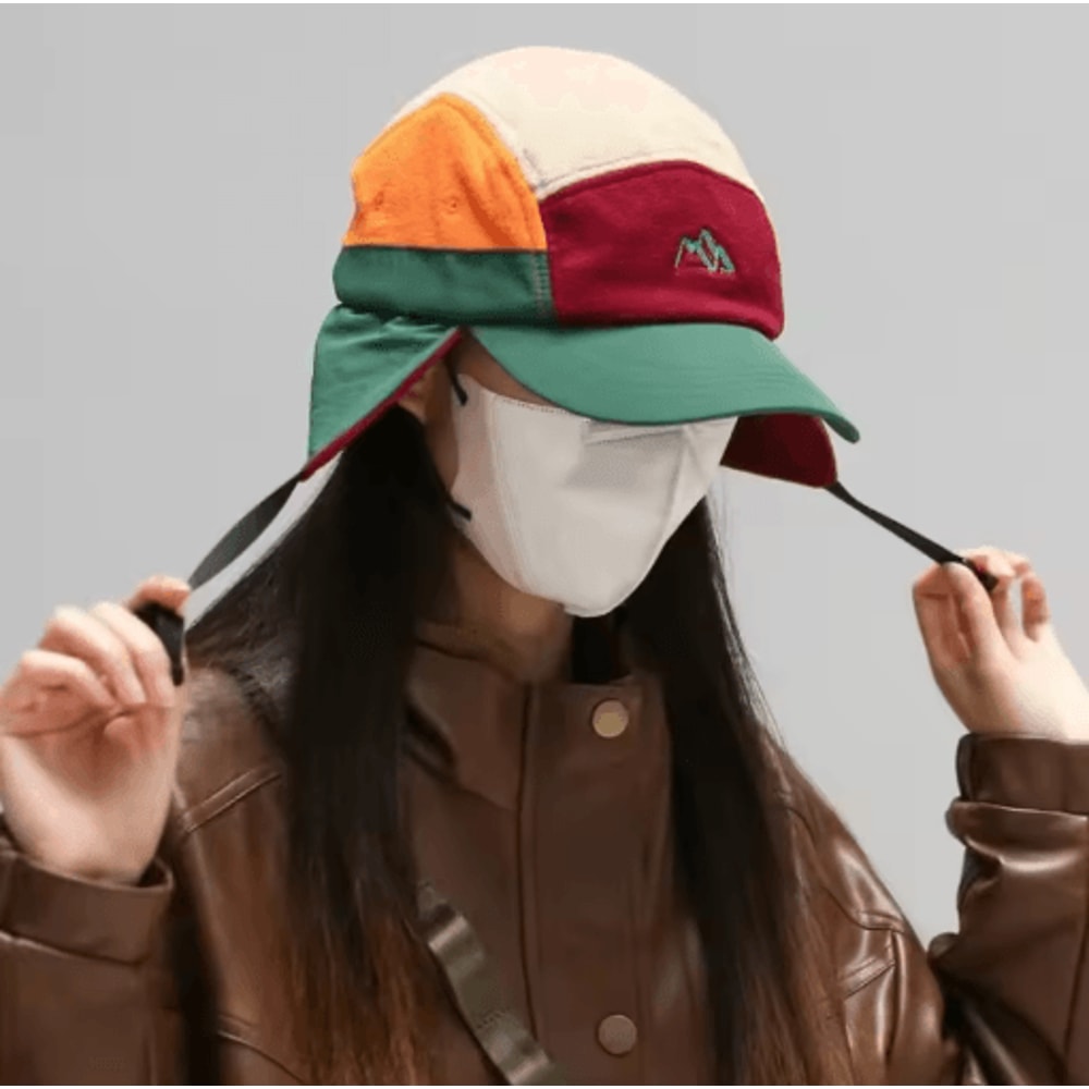 Short Brim Autumn Winter Baseball Cap With Ear Protection 13