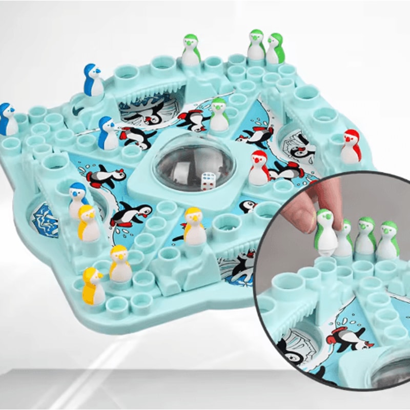 Penguin Chess Board Game Fun Family Challenge For 14 Players 2