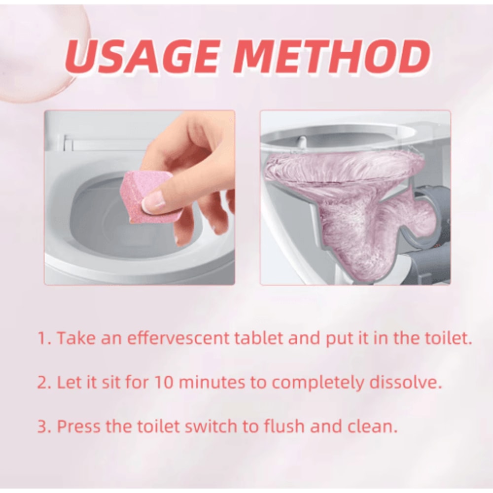Effervescent Toilet Cleaning Tablets For Deep Clean And Deodorizing 7