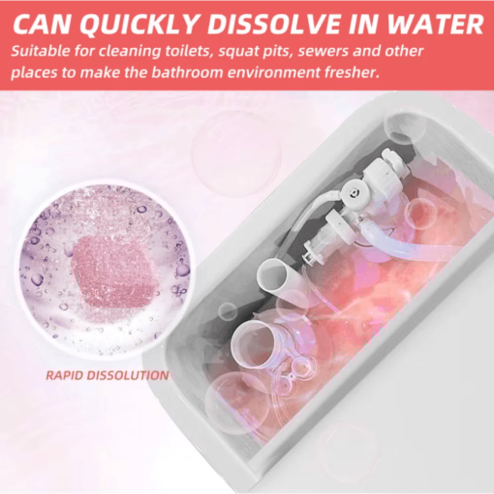 Effervescent Toilet Cleaning Tablets For Deep Clean And Deodorizing 8