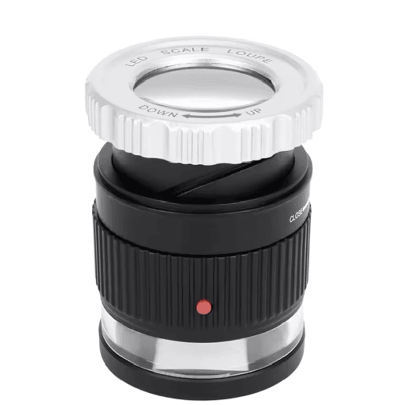 30x Pocket Magnifier With LED UV Light And Measuring Scale 1