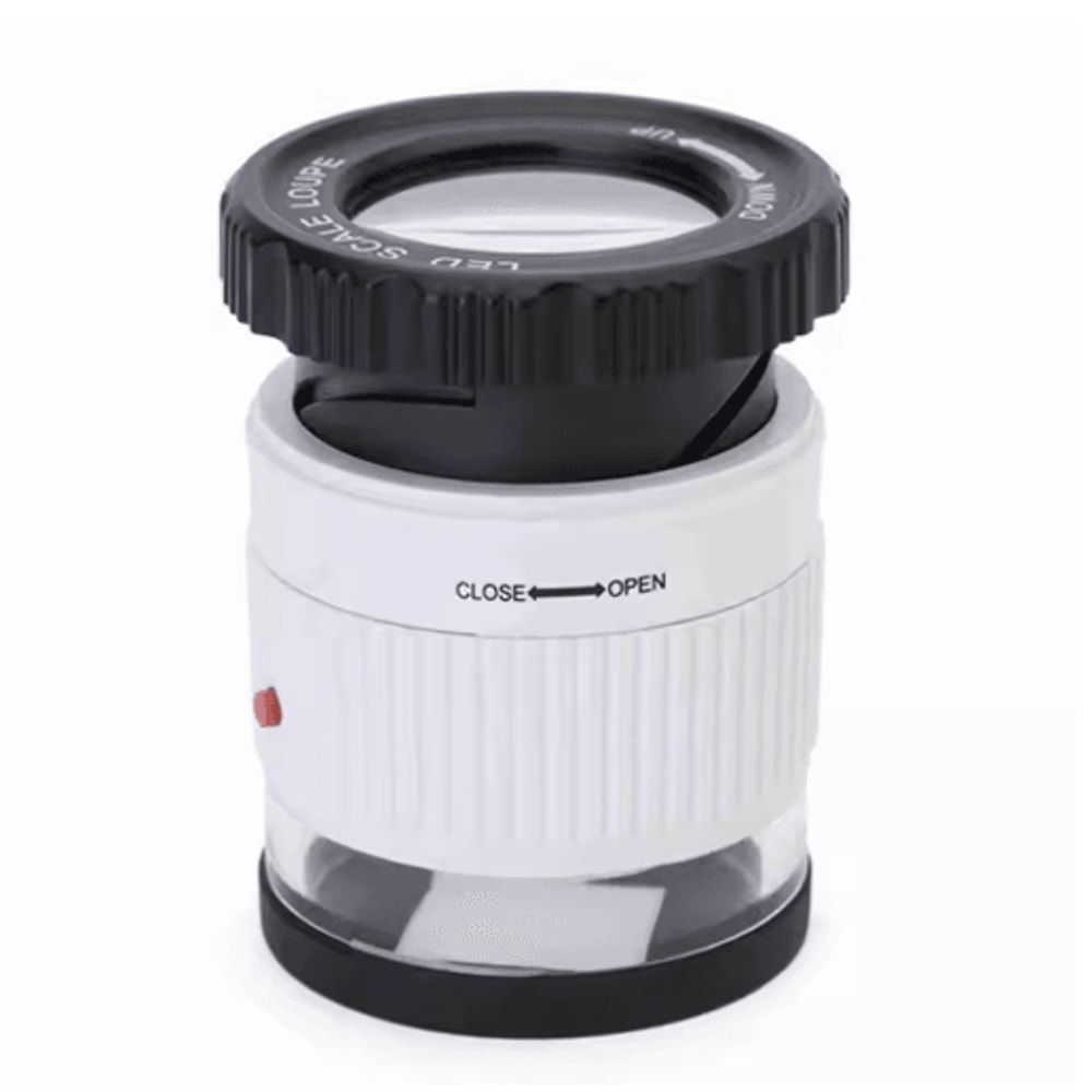 30x Pocket Magnifier With LED UV Light And Measuring Scale 2