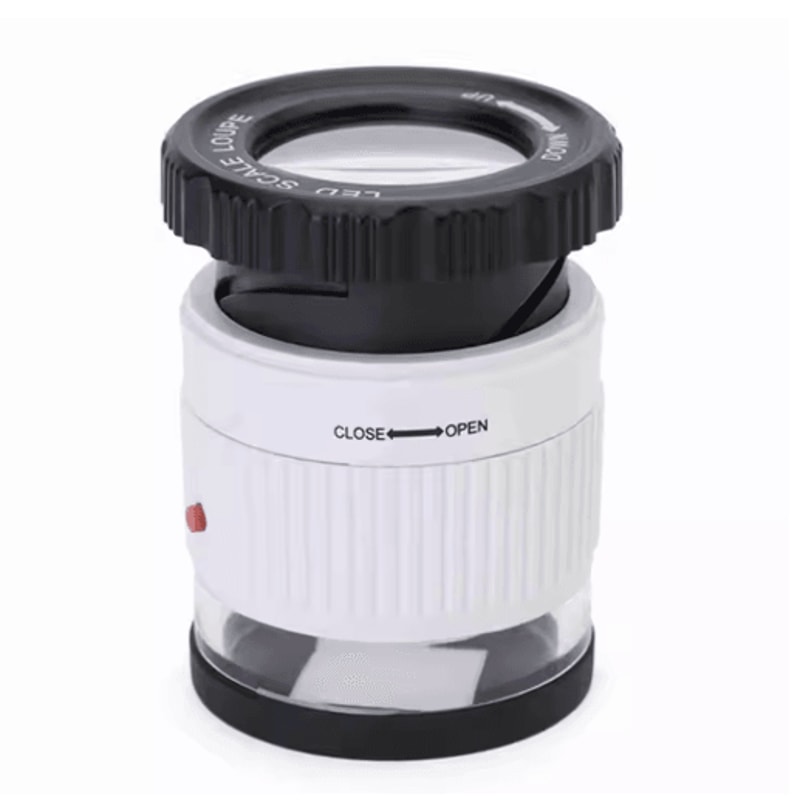 30x Pocket Magnifier With LED UV Light And Measuring Scale 2