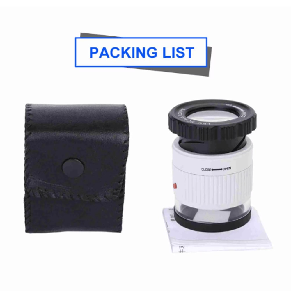 30x Pocket Magnifier With LED UV Light And Measuring Scale 4