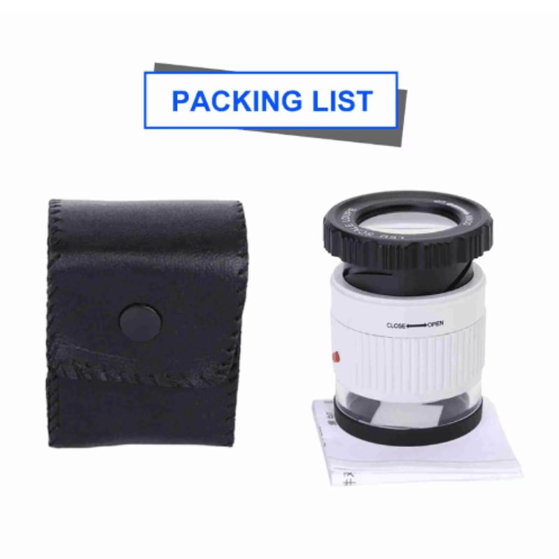 30x Pocket Magnifier With LED UV Light And Measuring Scale 4