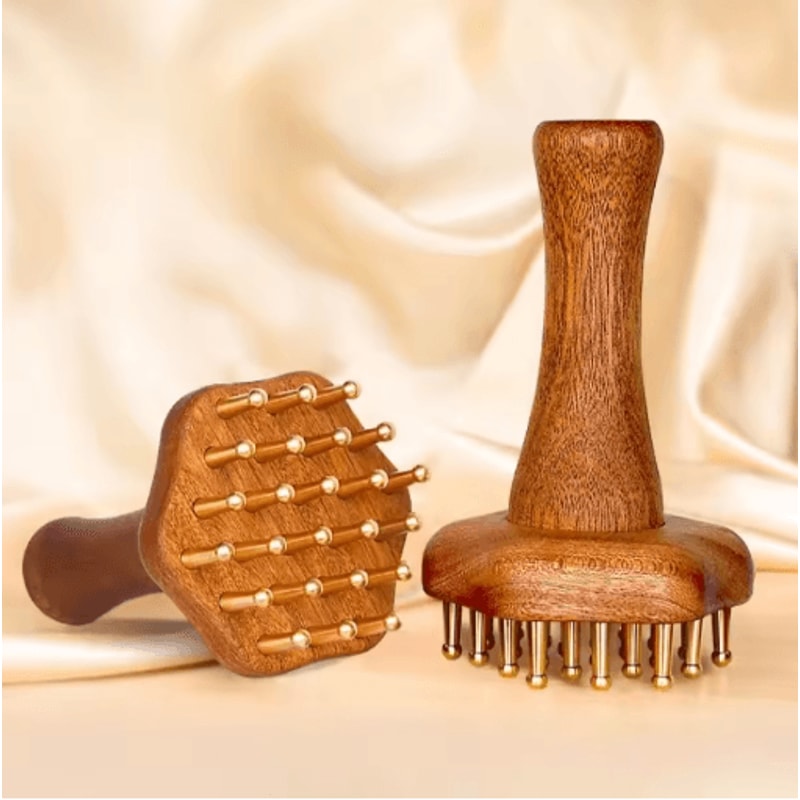 Portable Brass Gua Sha Massage Tool For Deep Tissue Relief 5