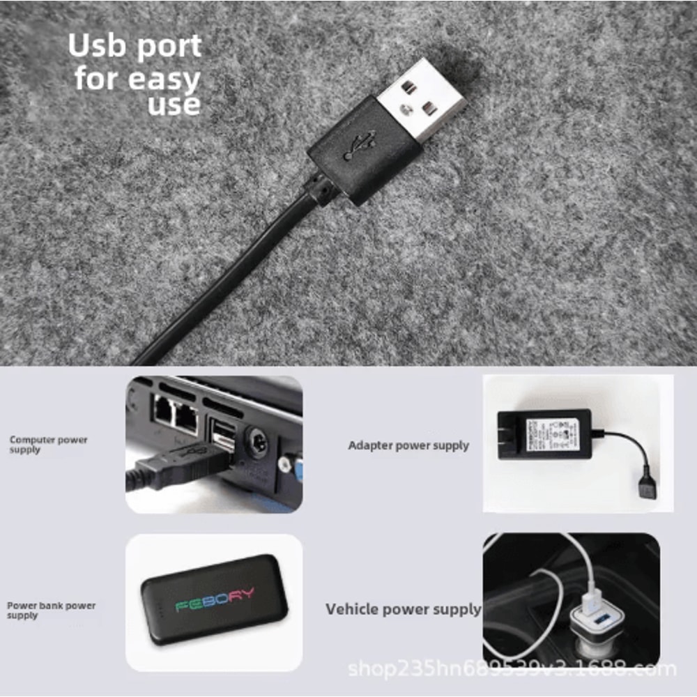 6 Area 10W USB Heated Mattress Pad Plush Electric Blanket 3