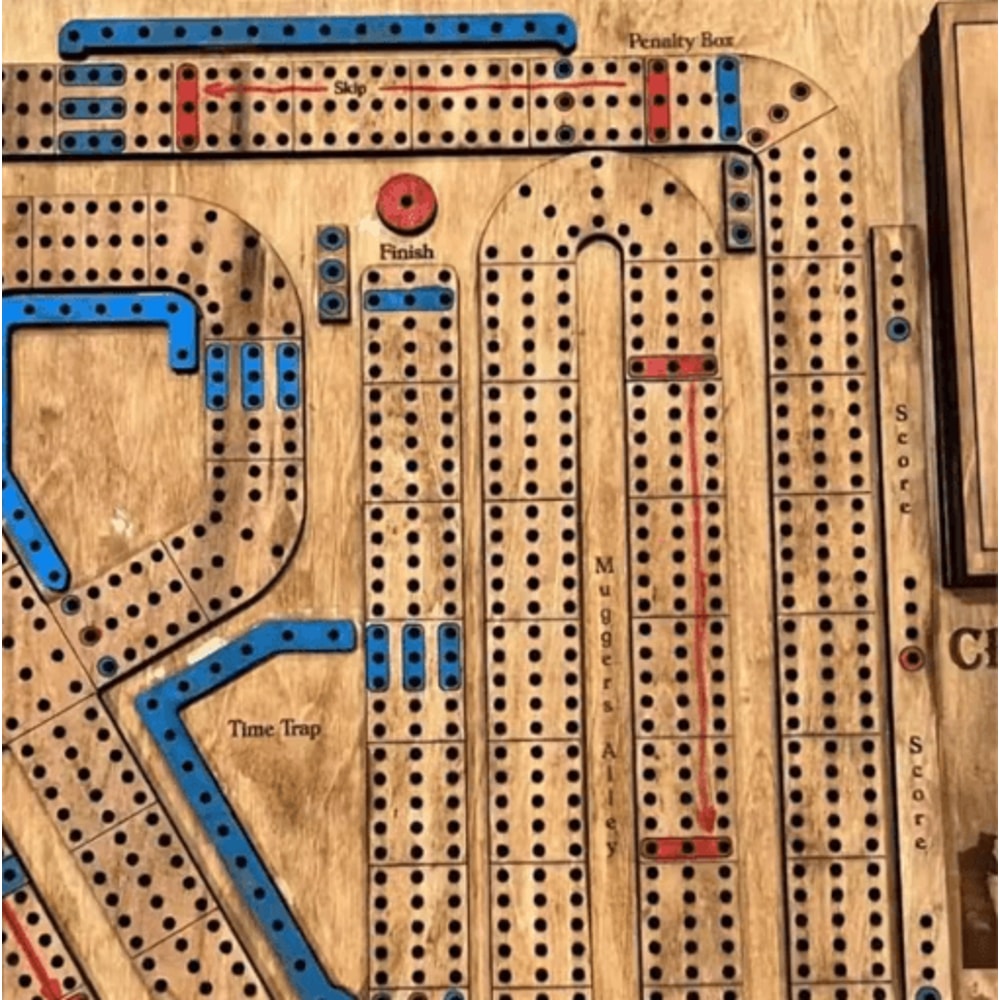 Classic Traditional Wooden Cribbage Board Game Set 2