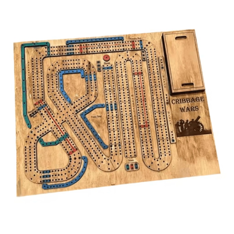 Classic Traditional Wooden Cribbage Board Game Set 3