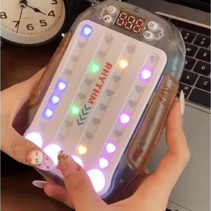 Quick Push Pop It Light Up Game Console For Multiplayer Reaction And Hand Training 0