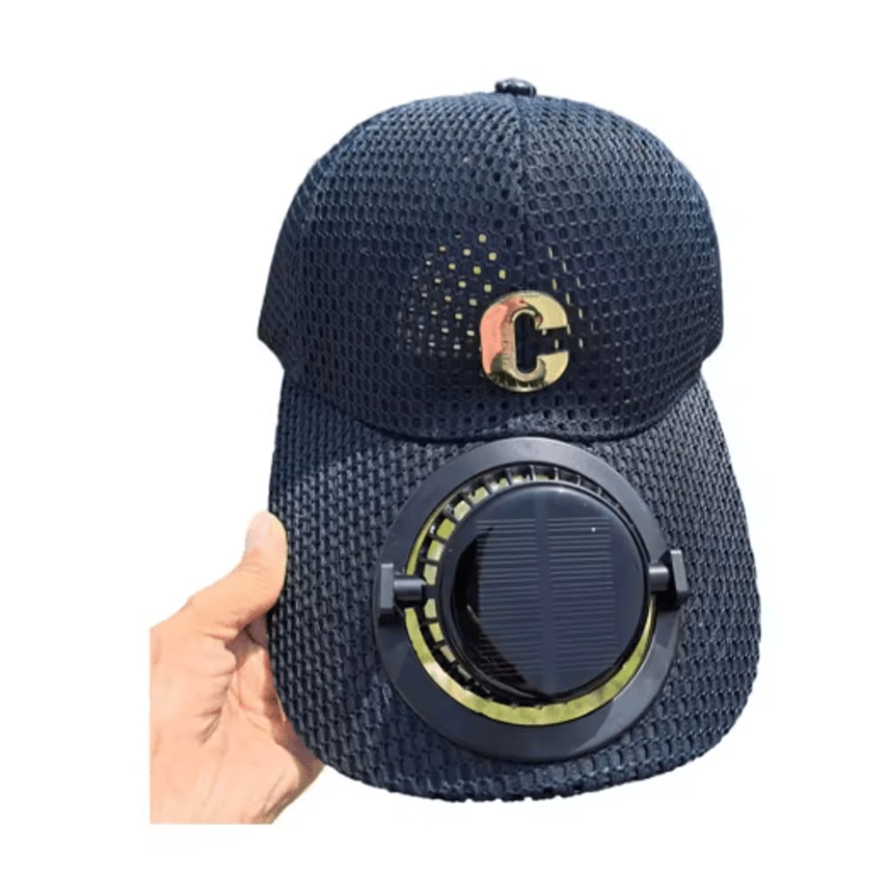 Solar Powered Fan Trucker Snapback Hat With Breathable Mesh For Outdoor Fishing And Summer Work 2
