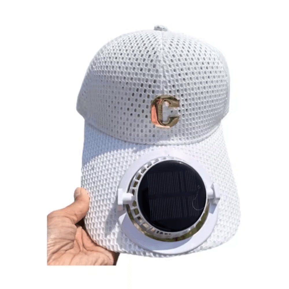 Solar Powered Fan Trucker Snapback Hat With Breathable Mesh For Outdoor Fishing And Summer Work 3