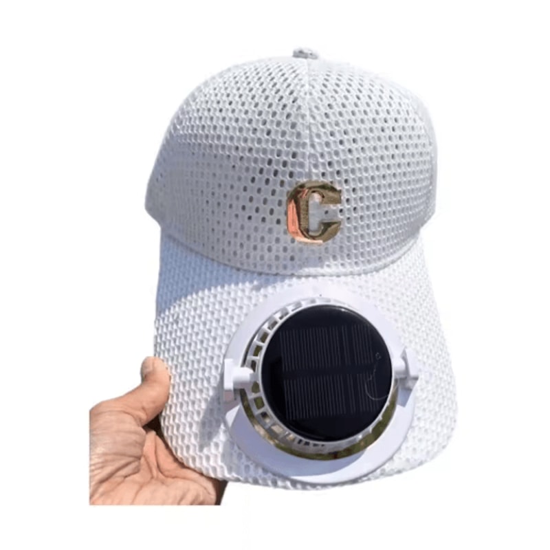 Solar Powered Fan Trucker Snapback Hat With Breathable Mesh For Outdoor Fishing And Summer Work 3