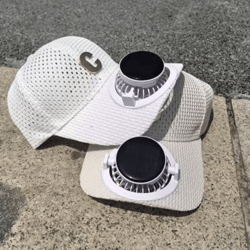 solar powered fan trucker snapback hat with breathable mesh for outdoor fishing and summer work