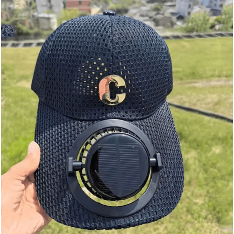 Solar Powered Fan Trucker Snapback Hat With Breathable Mesh For Outdoor Fishing And Summer Work 5