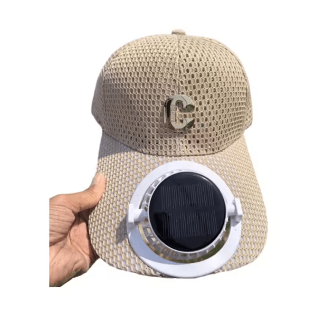 Solar Powered Fan Trucker Snapback Hat With Breathable Mesh For Outdoor Fishing And Summer Work 1