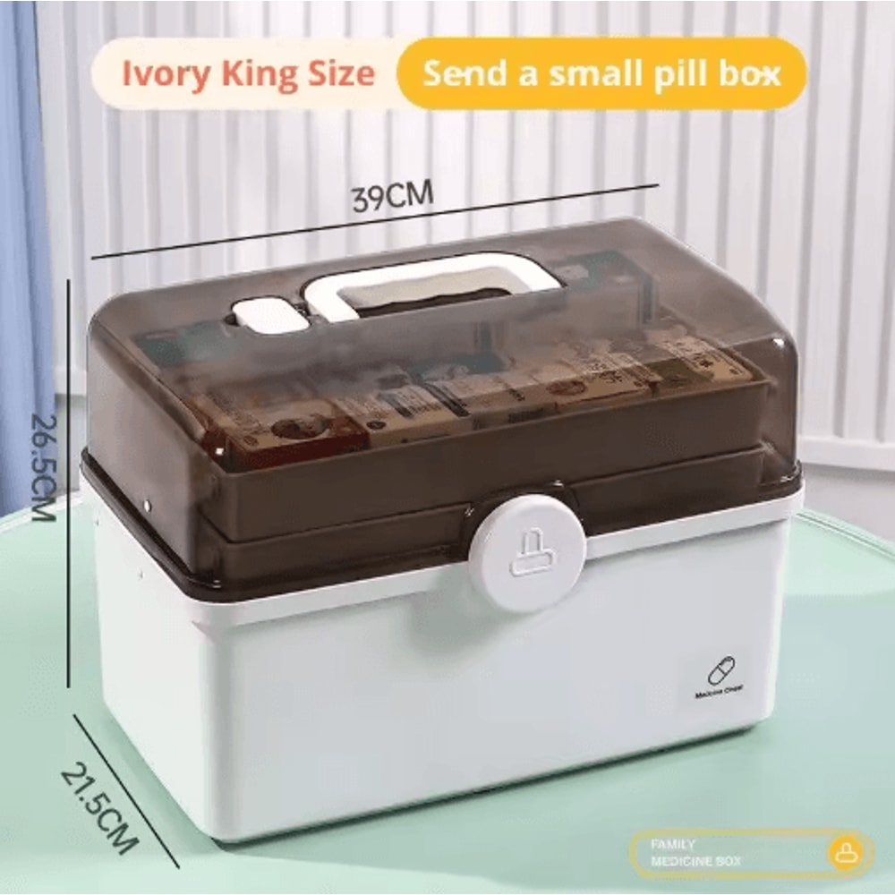 Large Capacity Multi Layer Home Medicine Storage Box With Organized Compartments 2