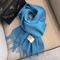 100 Wool Winter Narrow Scarf In Solid Colors For Men And Women 5