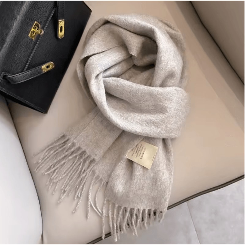 100 Wool Winter Narrow Scarf In Solid Colors For Men And Women 9