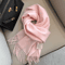 100 Wool Winter Narrow Scarf In Solid Colors For Men And Women 13