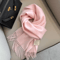 100 Wool Winter Narrow Scarf In Solid Colors For Men And Women 13