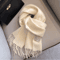 100 Wool Winter Narrow Scarf In Solid Colors For Men And Women 25