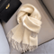 100 Wool Winter Narrow Scarf In Solid Colors For Men And Women 25