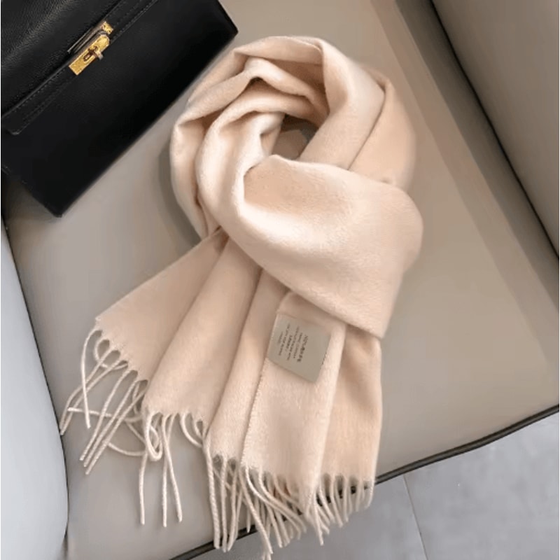 100 Wool Winter Narrow Scarf In Solid Colors For Men And Women 27
