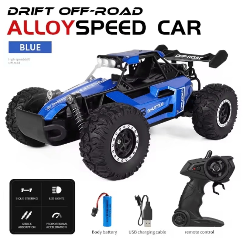 116 High Speed Off Road RC Car With LED Lights And 24GHz Control 10