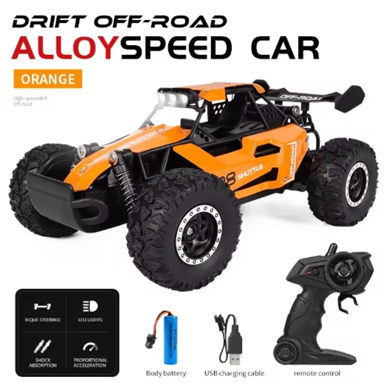 116 High Speed Off Road RC Car With LED Lights And 24GHz Control 13