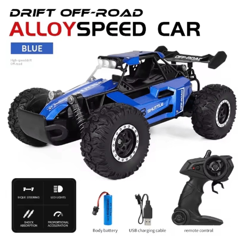 116 High Speed Off Road RC Car With LED Lights And 24GHz Control 14