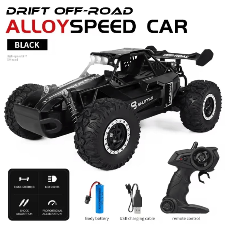 116 High Speed Off Road RC Car With LED Lights And 24GHz Control 22