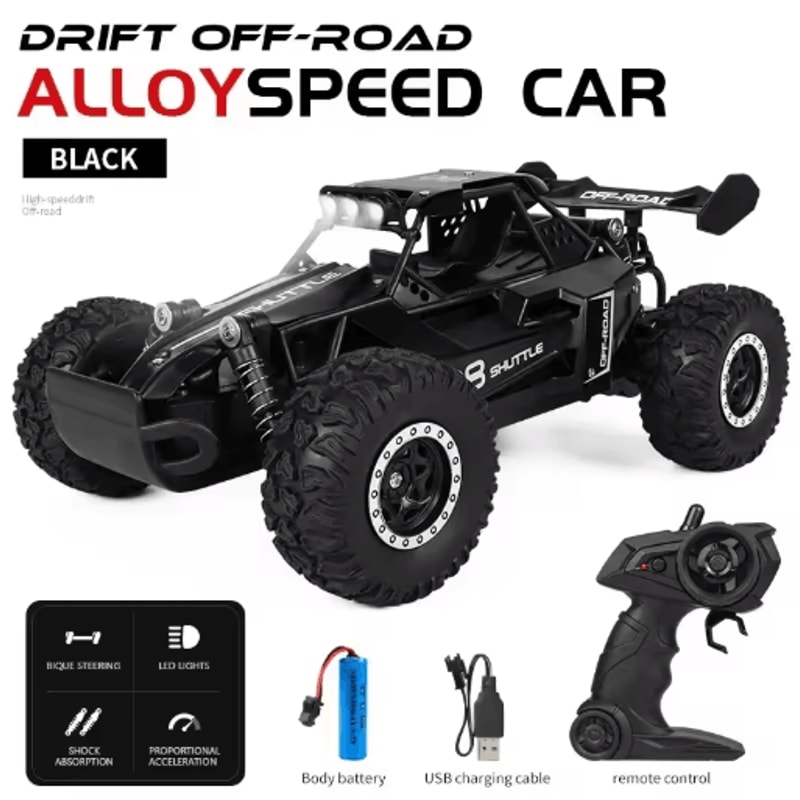 116 High Speed Off Road RC Car With LED Lights And 24GHz Control 25