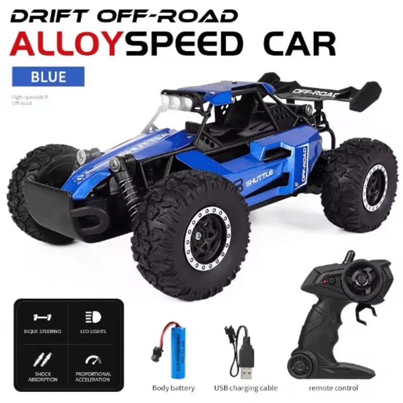 116 High Speed Off Road RC Car With LED Lights And 24GHz Control 27