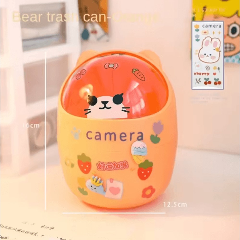 Kawaii Acrylic Pen Holder Cute Desk Organizer For Office And Vanity 3
