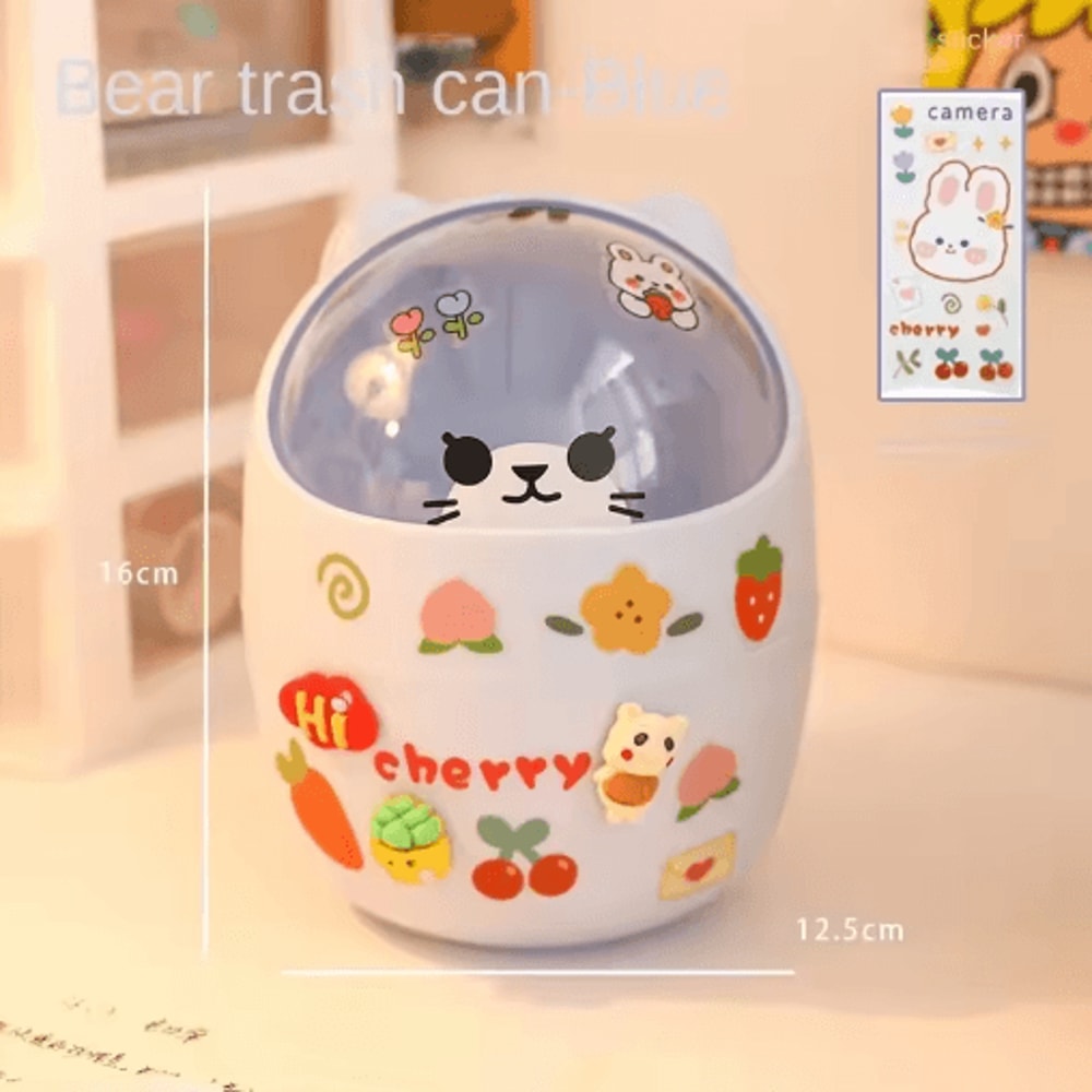 Kawaii Acrylic Pen Holder Cute Desk Organizer For Office And Vanity 5